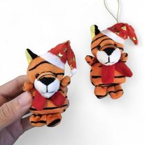 Tigrinho Natalino Gorro Cachecol Vermelho Enfeite Pelucia8cm Tigrinho Natalino Gorro Cachecol Vermelho Enfeite Pelucia8cm