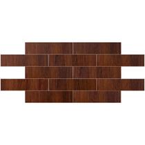 Tijolinho Madeira Jacarandá Adesivo Flexivel p Parede 30x7,5cm - 12 Un.