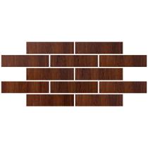 Tijolinho Madeira Jacarandá Adesivo Flexivel p Parede 30x7,5cm - 240 Un.