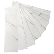 Tijolinho Marmore Branco Jazz Adesivo Flexivel p Parede 30x7,5cm - 240 Un.
