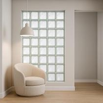 Tijolo de vidro transparente bloco 19x19x8 kit 6 unidades