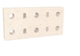 TIJOLO REFRATÁRIO 10 FUROS MED. 11.4 X 23 X 2,5cm - PACOTE COM 16 UNIDADES TIJOLO REFRATÁRIO 10 FUROS MED. 11.4 X 23 X 2,5cm - PACOTE COM 16 UNIDADES