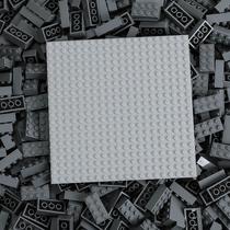 Tijolos de construção HUIZDQ 500 peças com placa de base cinza Tijolos de construção HUIZDQ 500 peças com placa de base cinza