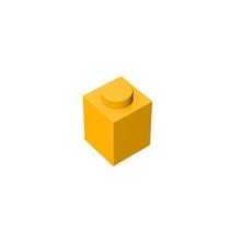 Tijolos de construção TTEHGB TOY Classic 1x1 100 peças em amarelo profundo Tijolos de construção TTEHGB TOY Classic 1x1 100 peças em amarelo profundo