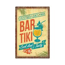 Tiki Bar Wall Decor Metal Sign, pintura decorativa do ferro, placa do verão, praia