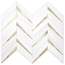 Tile Backsplash STICKGOO Herringbone Dolomite White 10 folhas Tile Backsplash STICKGOO Herringbone Dolomite White 10 folhas