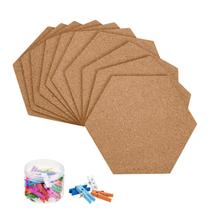Tiles de cortiça autoadesivo HBlife com 50 pinos de pressão, pacote com 10