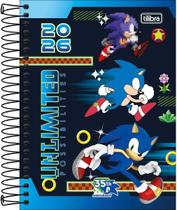 Tilibra - Agenda Espiral Diária 11,7 x 16,4 cm Sonic 2026 - Fundo Preto e Azul - TILIBRA