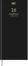 Tilibra - Agenda Executiva Costurada Diária 12,3 x 27,5 cm Comercial 2026 - Preta - TILIBRA