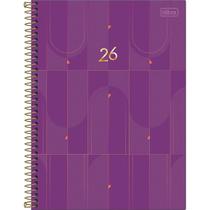 Tilibra - Agenda Executiva Espiral Diária 20 x 27,5 cm Spot Feminina 2026 - Roxa