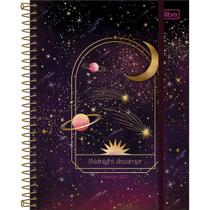 Tilibra - Planner Espiral 17,7 x 24 cm Magic 2025 - Midnight Dreamer fundo escuro