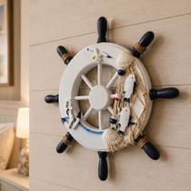 Timão Marinheiro De Parede Decoração Náutica Casa Praia 23cm Timão Marinheiro De Parede Decoração Náutica Casa Praia 23cm