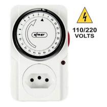 Timer Analógico Bivolt Temporizador Mecânico com Led Indicador Knup - KP-ES01