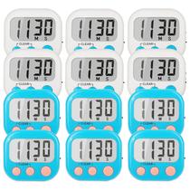 Timer AOUCE Magnetic Digital Classroom, pacote com 12, azul e branco