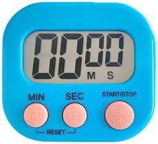 Timer Cronometro Digital De Cozinha Com Imã Geladeira - Azul
