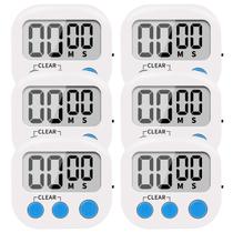Timer de Cozinha LinkDm 6 Unidades Contagem Regressiva Magnético Branco Timer de Cozinha LinkDm 6 Unidades Contagem Regressiva Magnético Branco