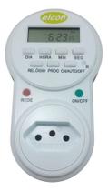 Timer Digital Elcon de Tomada Bivolt 10a 20on,off programa Os Segundos