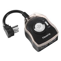 Timer Flexoria Outdoor 24H Mecânico Impermeável 2 tomadas