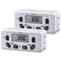 Timer Fosmon, 7 dias, digital programável, 125V 15A, pacote com 2