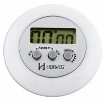 Timer Herweg 3308 021 Contagem Regressiva Alarme Sonoro Branco