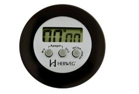 Timer Herweg 3308 034 Contagem Regressiva Alarme Sonoro Preto