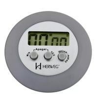 Timer Herweg 3308 303 Contagem Regressiva Alarme Sonoro Cinza