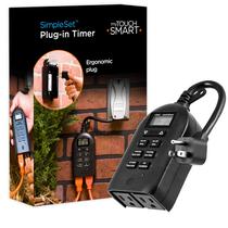 Timer myTouchSmart 26898-P1 resistente às intempéries, plug-in 125 V Timer myTouchSmart 26898-P1 resistente às intempéries, plug-in 125 V