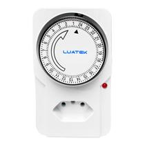Timer Temporizador Analógico Bivolt com 48 Programações Diárias Tomada Padrão 10A