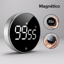 Timer Temporizador Digital De Cozinha Magnético Relógio com Imã Contagem Regressiva Cronômetro Rotativo