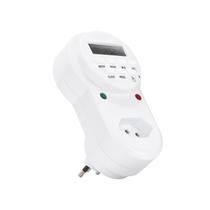 Timer temporizador digital lcd programável bivolt c/ plugue e tomada - exbom