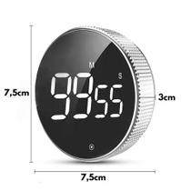 Timer Temporizador Digital Programável De Cozinha Magnético Alarme Relógio Academia Cronometro
