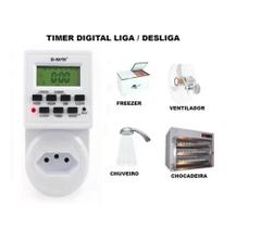Timer Temporizador Digital/relógio 24h /programa Liga E Desl - ELETROEMODA