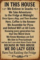 Tin Sign SKYOCEAN Vintage Funny In This House We Do Geek Tin Sign SKYOCEAN Vintage Funny In This House We Do Geek