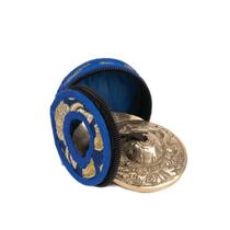 Tingsha Cymbal Bells Tipitaka Tibetan de 6,5 cm com estojo Dragon