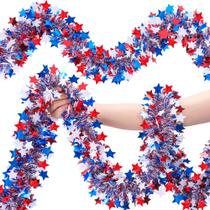 Tinsel Garland Decoration Watayo Patriotic 16m vermelho branco azul