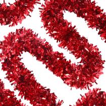Tinsel Garland Sggvecsy Christmas Red Decoração de árvore de Natal de 15 cm Tinsel Garland Sggvecsy Christmas Red Decoração de árvore de Natal de 15 cm