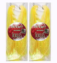 Tinsel Icicles YYCRAFT Iridescent Yellow 5000 Strand (pacote com 2)