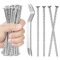 TINSKY Pacote com 150 Pregos Espirais Galvanizados para Grama de 15 cm TINSKY Pacote com 150 Pregos Espirais Galvanizados para Grama de 15 cm