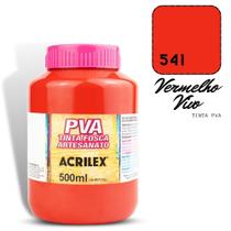 Tinta 541 Vermelho Vivo Pva Fosca Artesanato 500ml Acrilex