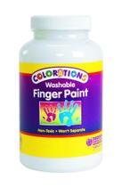 Tinta a dedo, colorações, laváveis, brancas, 473 ml, não tóxicas para crianças