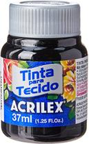Tinta acrilex preta 37ml para tecido
