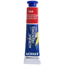 Tinta acrilica Acrilex vermelho de cádmio escuro 344 20ml