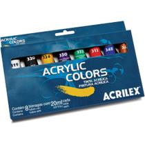 Tinta Acrílica ACRYLIC Colors 20ML Estojo com 8 Cores