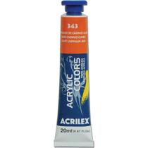 Tinta Acrílica ACRYLIC Colors 20ML Vermelho Cadmio Claro - Caixa com 6