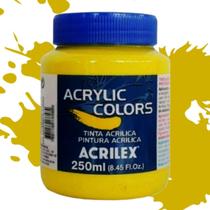 Tinta Acrílica Acrylic Colors 250ml G2 340 - Amarelo Cádmio Escuro