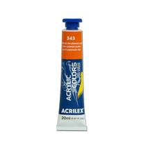 Tinta acrilica acrylic vermelho cadmio claro 20ml - acrilex