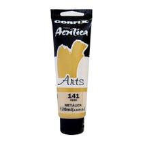 Tinta Acrilica Arts p/ Tela Metalica Corfix 120ml 141 Ouro