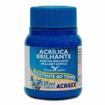 Tinta acrílica brilhante 37ml azul turquesa Acrilex