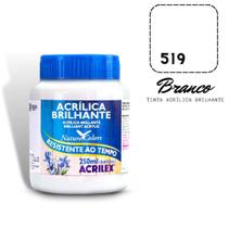 Tinta Acrilica Brilhante Acrilex 250ml 519 Branco