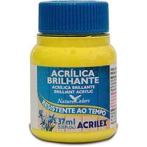 Tinta Acrílica Brilhante Acrilex Amarelo Limão 37ML Tinta Acrílica Brilhante Acrilex Amarelo Limão 37ML